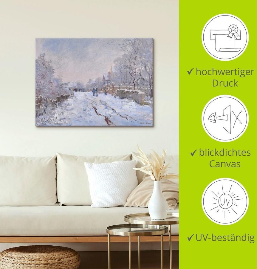 Artland Artprint Sneeuw in Argenteuil. als artprint op linnen poster in verschillende formaten maten - Foto 3