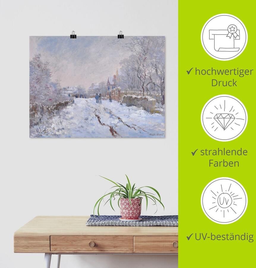 Artland Artprint Sneeuw in Argenteuil. als artprint op linnen poster in verschillende formaten maten - Foto 4