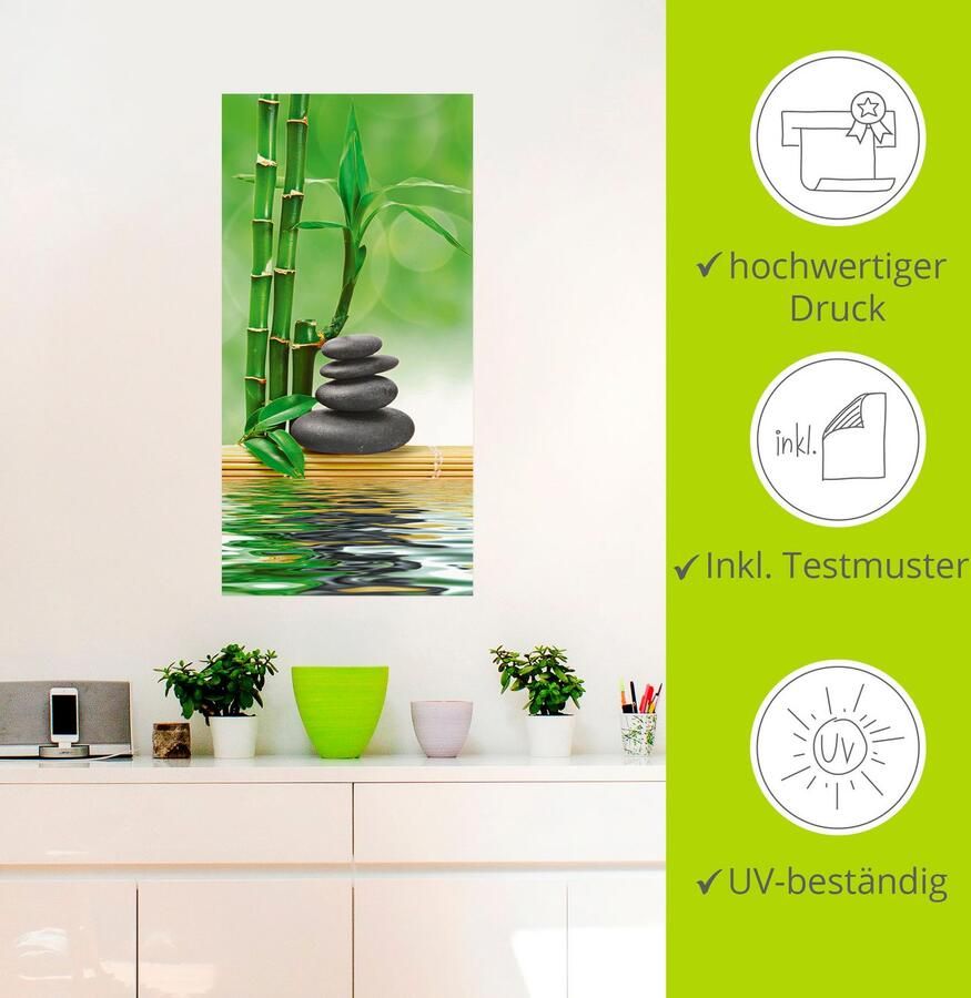 Artland Artprint Spa concept zen basaltstenen als artprint op linnen poster muursticker in verschillende maten - Foto 3