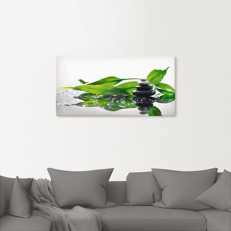 Artland Artprint op linnen Spa met stenen en bamboe - Foto 2