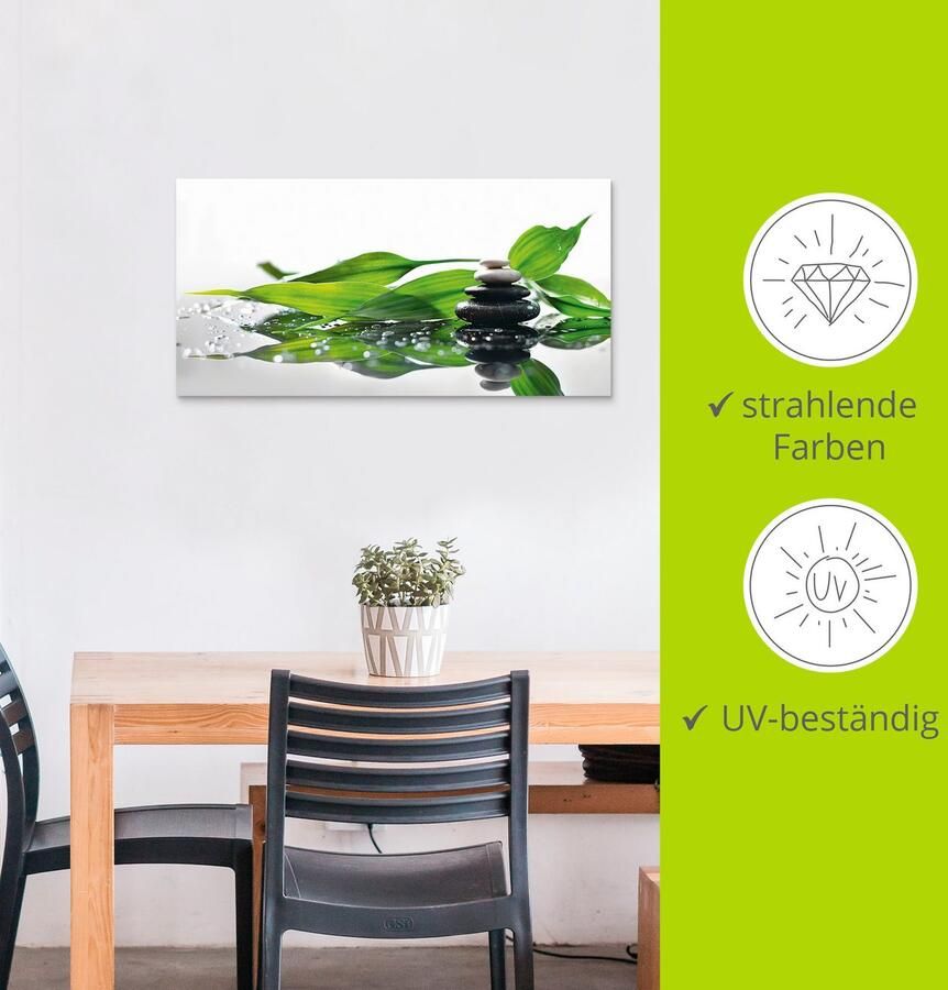 Artland Artprint Spa met stenen en bamboe als artprint van aluminium artprint voor buiten artprint op linnen in verschillende maten - Foto 3