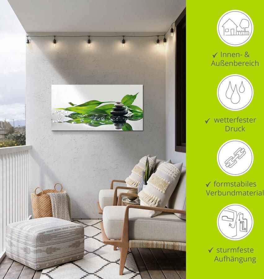 Artland Artprint Spa met stenen en bamboe als artprint van aluminium artprint voor buiten artprint op linnen in verschillende maten - Foto 4