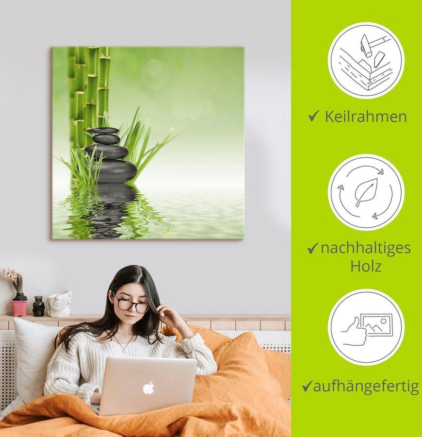 Artland Artprint Spa stenen als artprint van aluminium artprint voor buiten artprint op linnen poster muursticker - Foto 3