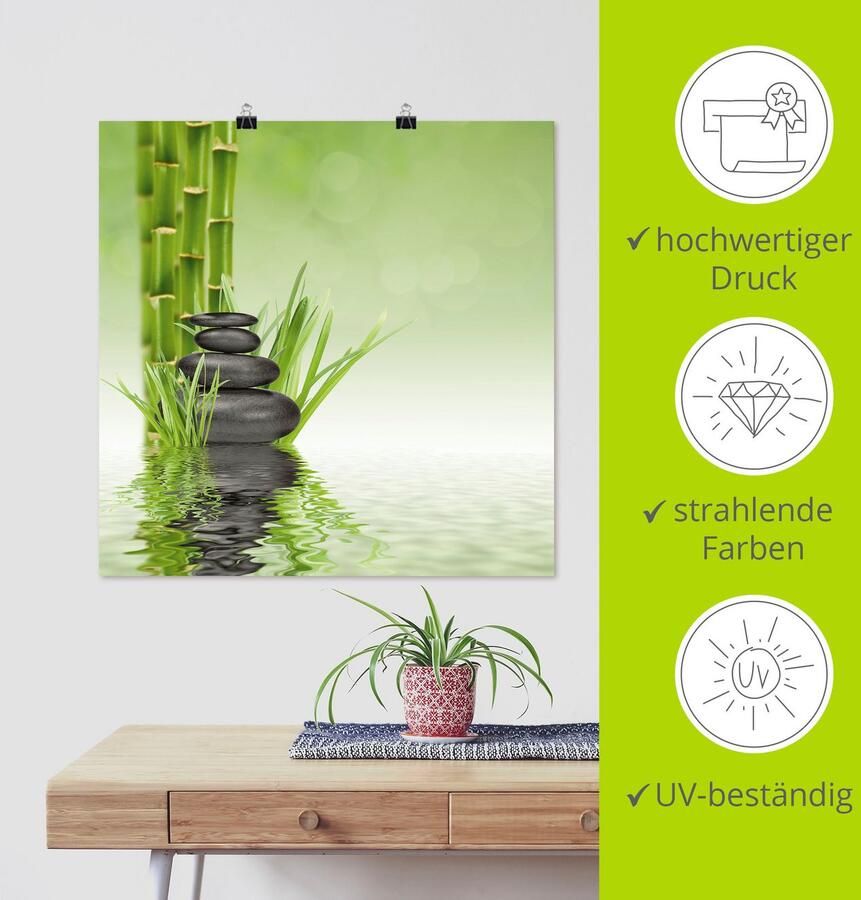 Artland Artprint Spa stenen als artprint van aluminium artprint voor buiten artprint op linnen poster muursticker - Foto 3