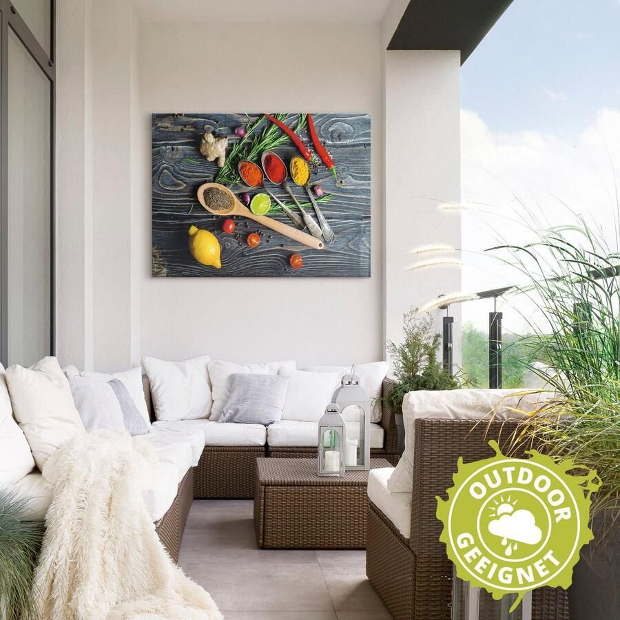 Artland Artprint Specerijen op metalen lepels als artprint van aluminium artprint voor buiten artprint op linnen poster muursticker - Foto 2