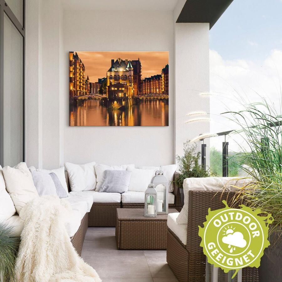 Artland Artprint Speicherstadt in Hamburg als artprint van aluminium artprint voor buiten artprint op linnen in verschillende maten - Foto 2