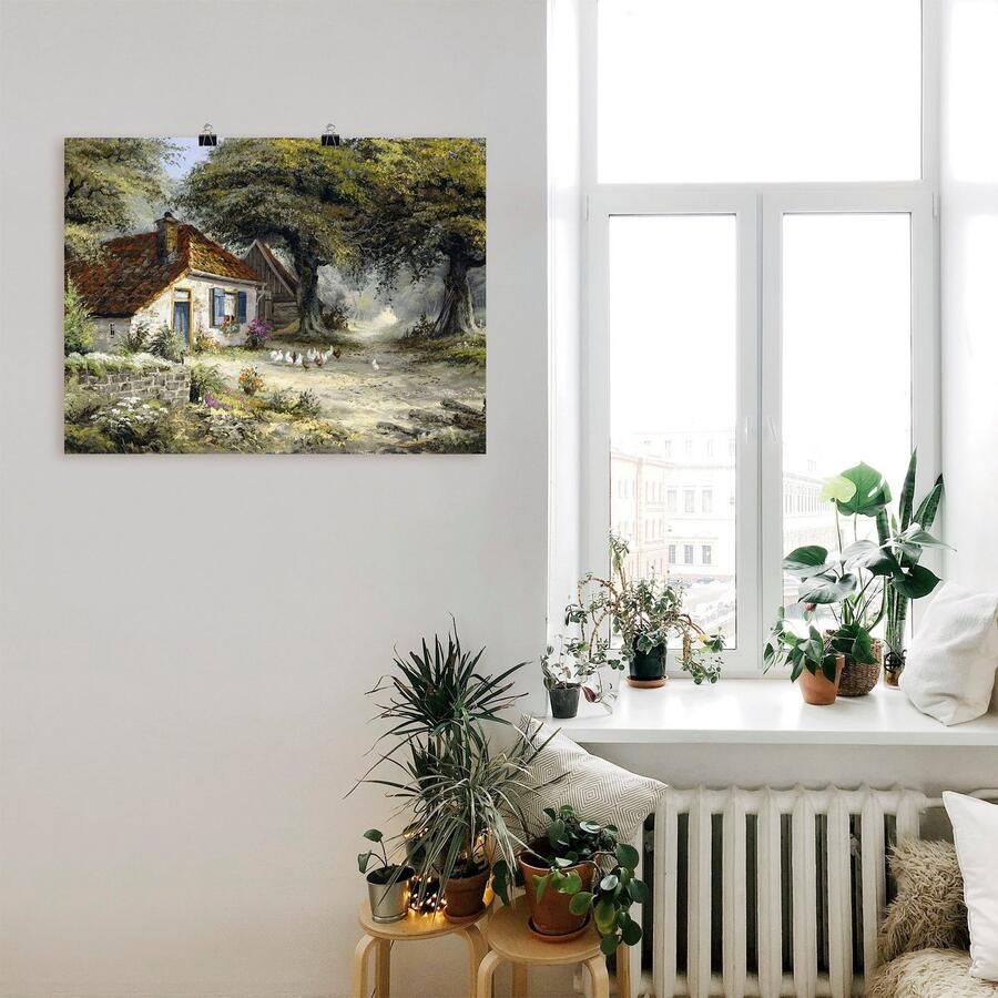 Artland Artprint Sprookjesachtige vakantiehuis als artprint op linnen poster in verschillende formaten maten - Foto 2