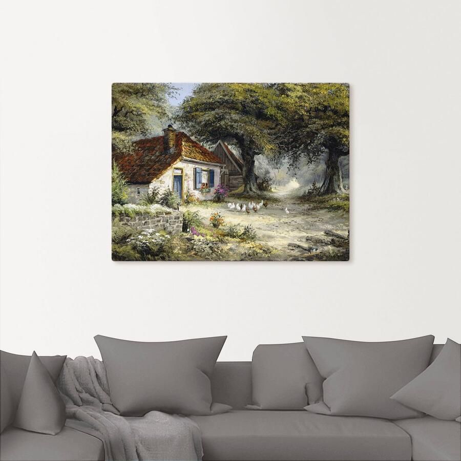 Artland Artprint Sprookjesachtige vakantiehuis als artprint op linnen poster in verschillende formaten maten