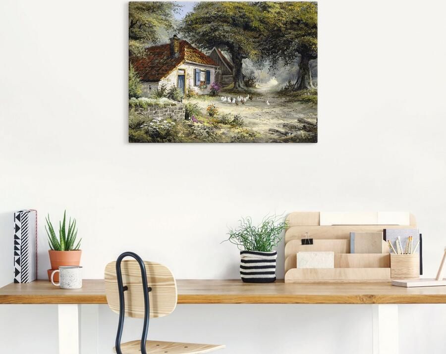 Artland Artprint Sprookjesachtige vakantiehuis als artprint op linnen poster in verschillende formaten maten - Foto 5