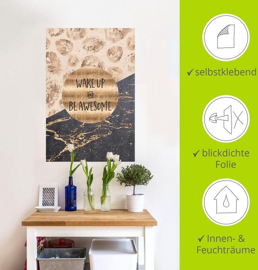 Artland Artprint Sta op en wees geweldig als artprint op linnen poster muursticker in verschillende maten - Foto 3