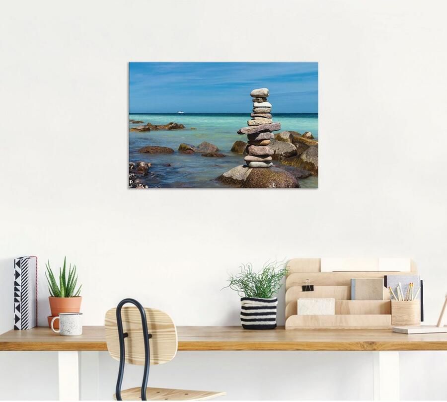 Artland Artprint Stenen aan de kust van de Oostzee als artprint van aluminium artprint voor buiten muursticker in diverse maten - Foto 6