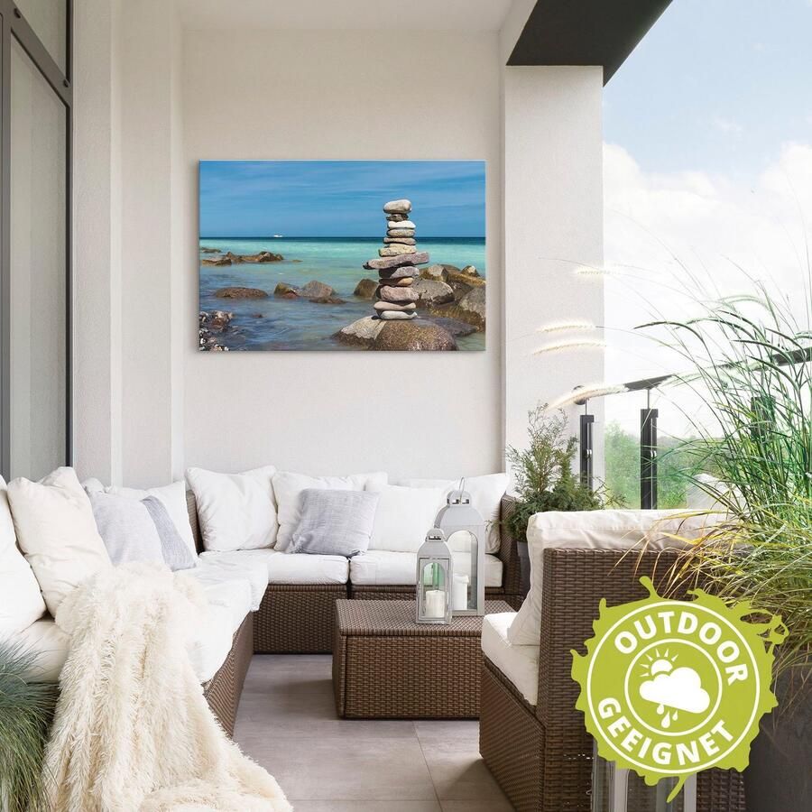 Artland Artprint Stenen aan de kust van de Oostzee als artprint van aluminium artprint voor buiten muursticker in diverse maten - Foto 2