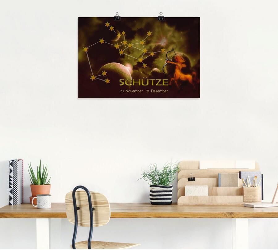 Artland Artprint Sterrenbeeld boogschutter als artprint van aluminium artprint voor buiten poster in diverse formaten - Foto 6