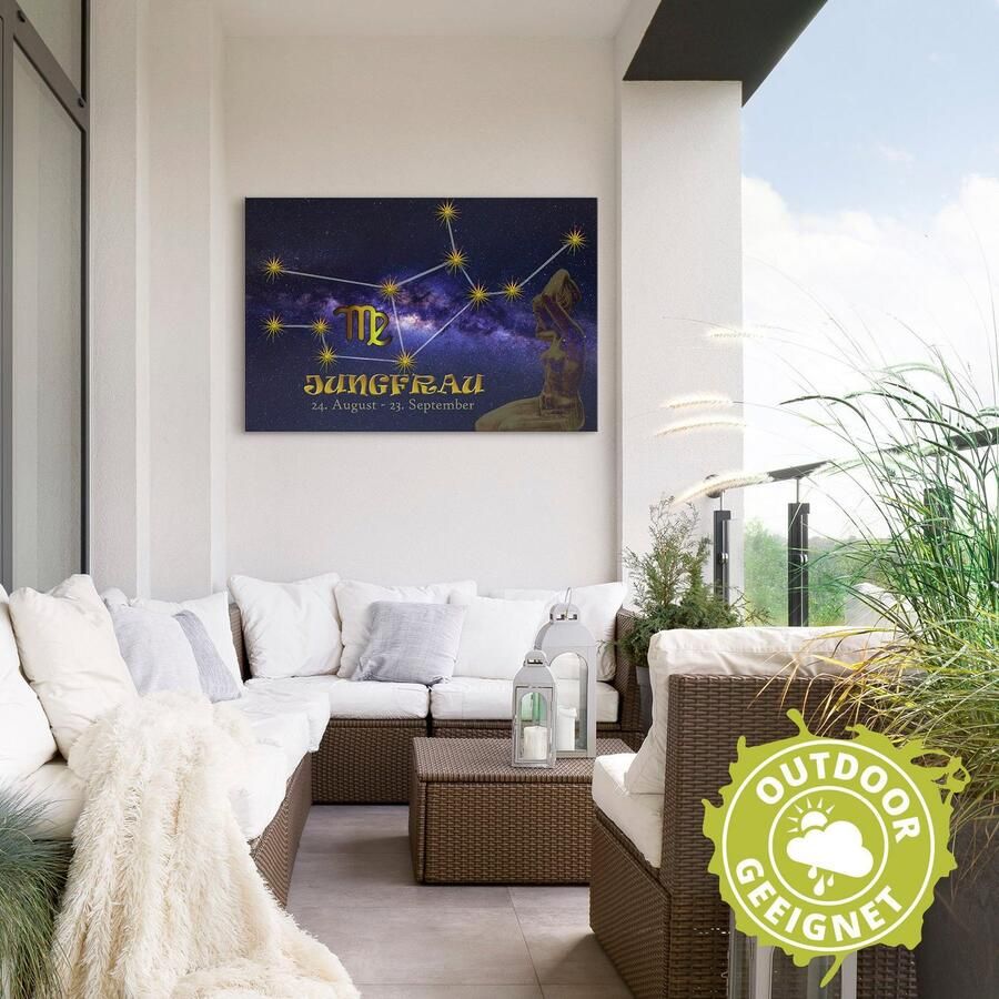 Artland Artprint Sterrenbeeld maagd als artprint van aluminium artprint voor buiten poster in diverse formaten