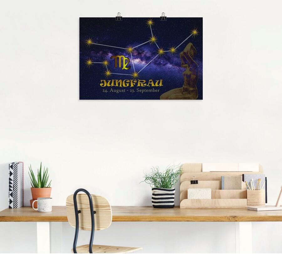 Artland Artprint Sterrenbeeld maagd als artprint van aluminium artprint voor buiten poster in diverse formaten - Foto 4