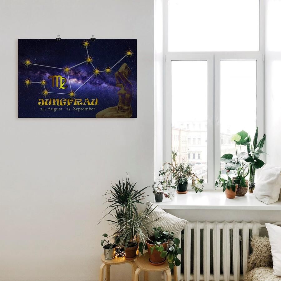 Artland Artprint Sterrenbeeld maagd als artprint van aluminium artprint voor buiten poster in diverse formaten
