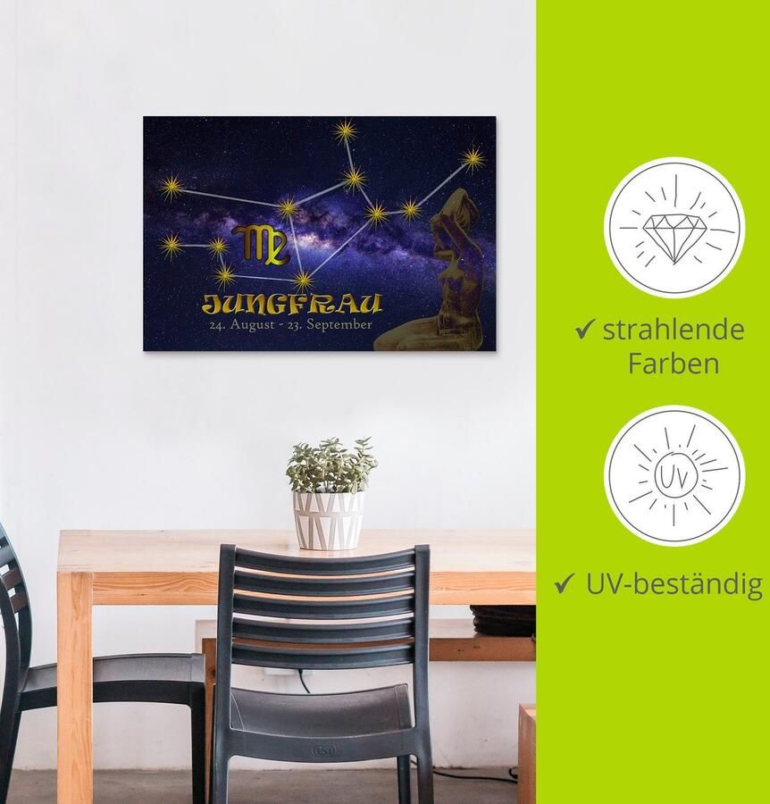 Artland Artprint Sterrenbeeld maagd als artprint van aluminium artprint voor buiten poster in diverse formaten - Foto 3