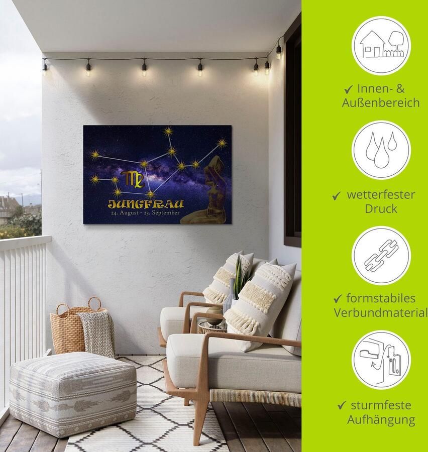 Artland Artprint Sterrenbeeld maagd als artprint van aluminium artprint voor buiten poster in diverse formaten - Foto 5