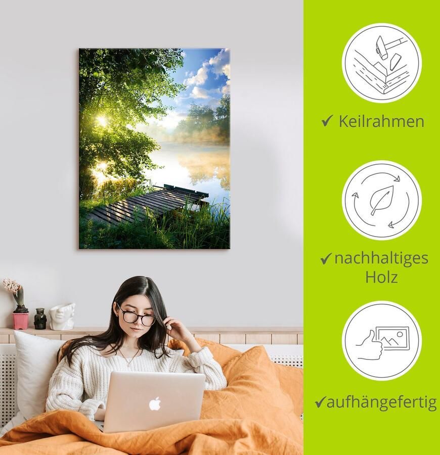 Artland Artprint Stijger in de ochtend als artprint van aluminium artprint voor buiten artprint op linnen poster muursticker - Foto 2