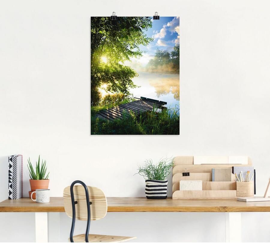 Artland Artprint Stijger in de ochtend als artprint van aluminium artprint voor buiten artprint op linnen poster muursticker - Foto 3
