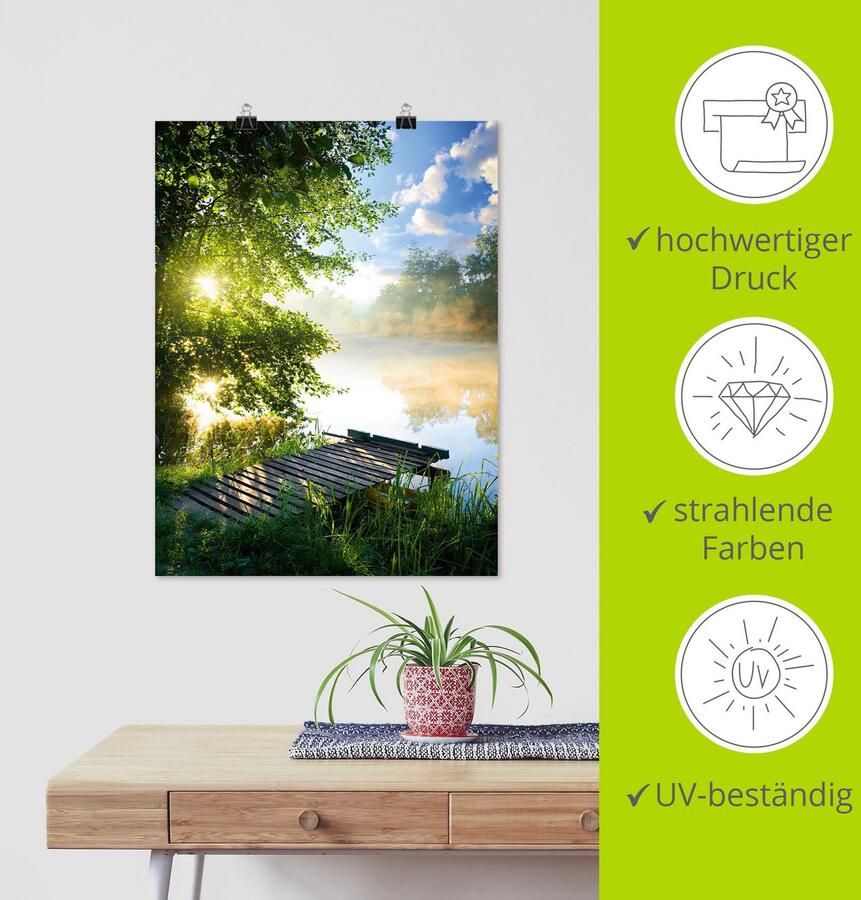 Artland Artprint Stijger in de ochtend als artprint van aluminium artprint voor buiten artprint op linnen poster muursticker - Foto 2