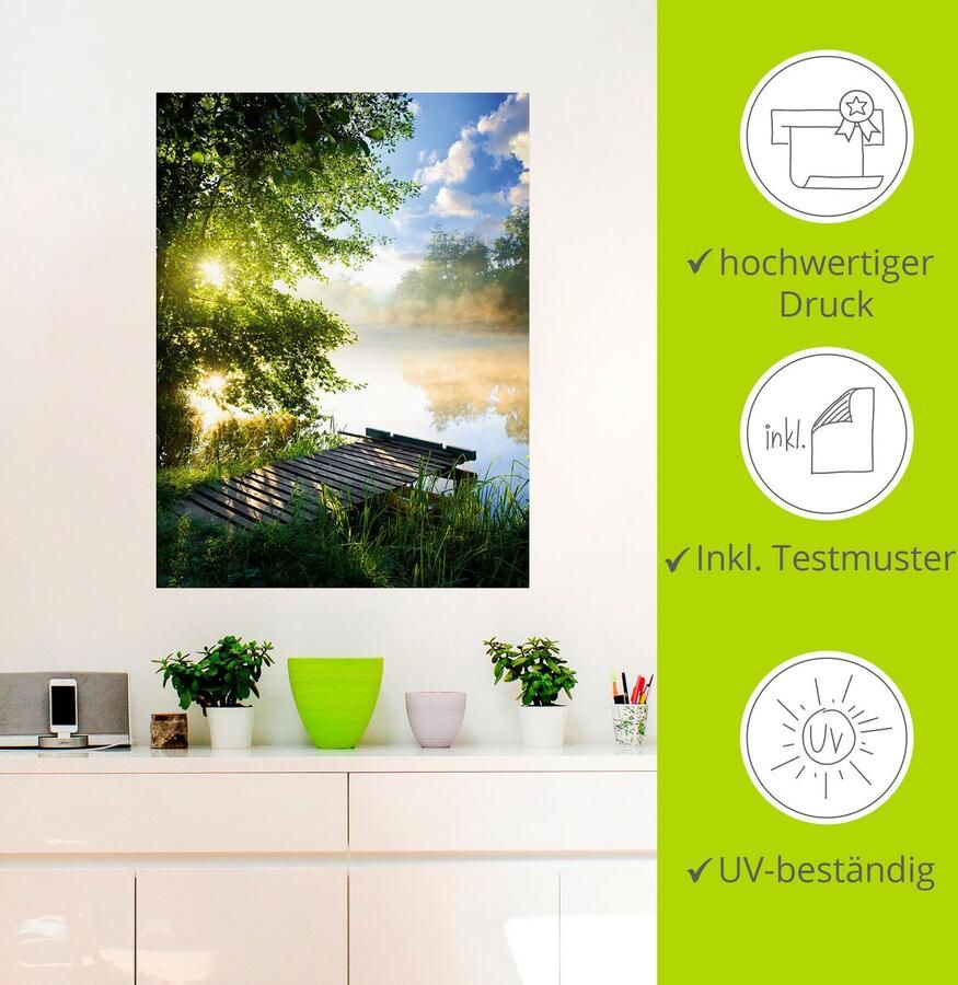 Artland Artprint Stijger in de ochtend als artprint van aluminium artprint voor buiten artprint op linnen poster muursticker - Foto 3
