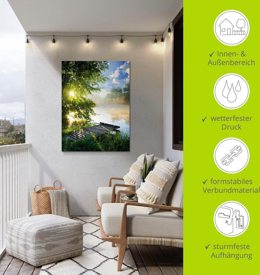 Artland Artprint Stijger in de ochtend als artprint van aluminium artprint voor buiten artprint op linnen poster muursticker - Foto 4