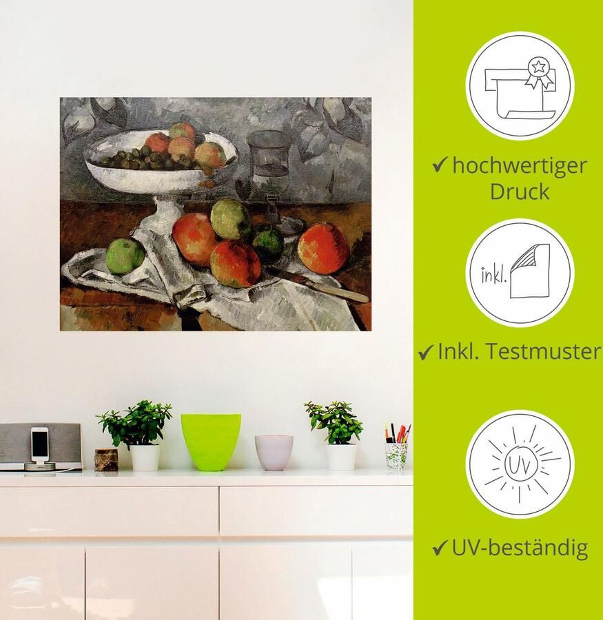 Artland Artprint Stilleven met fruitschaal als poster muursticker in verschillende maten - Foto 2