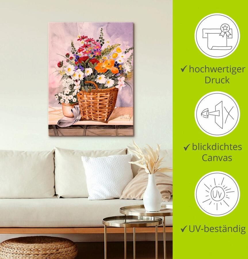 Artland Artprint Stilleven met kalebassen als artprint op linnen poster in verschillende formaten maten - Foto 3