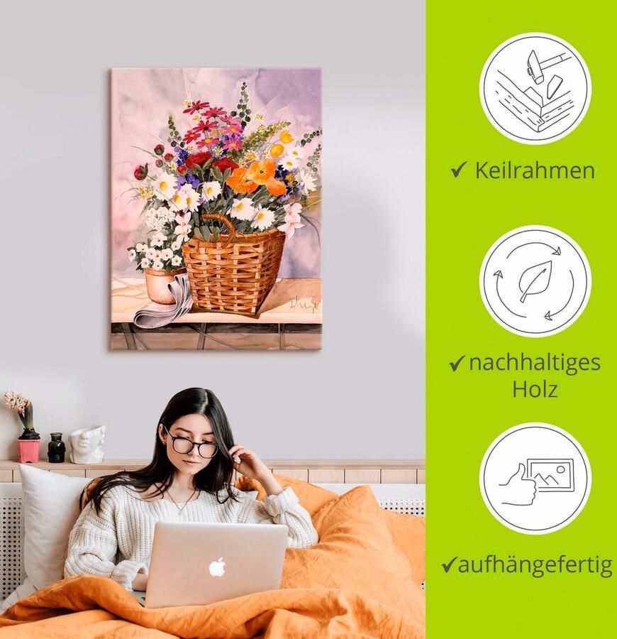 Artland Artprint Stilleven met kalebassen als artprint op linnen poster in verschillende formaten maten - Foto 2