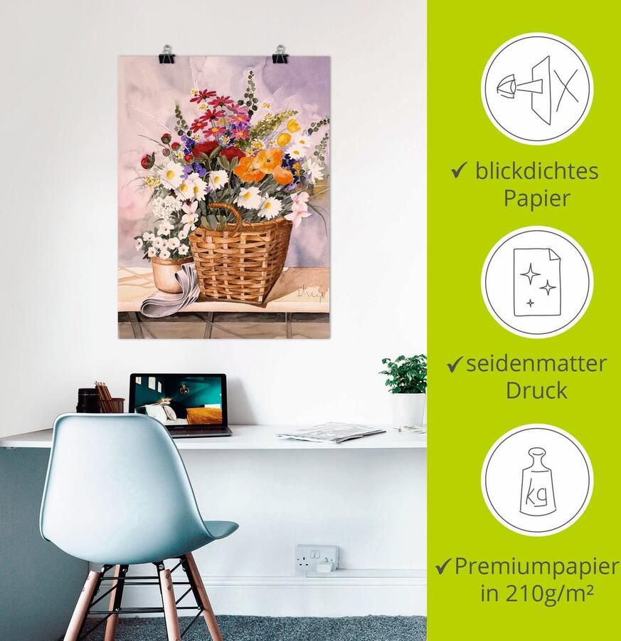 Artland Artprint Stilleven met kalebassen als artprint op linnen poster in verschillende formaten maten - Foto 2