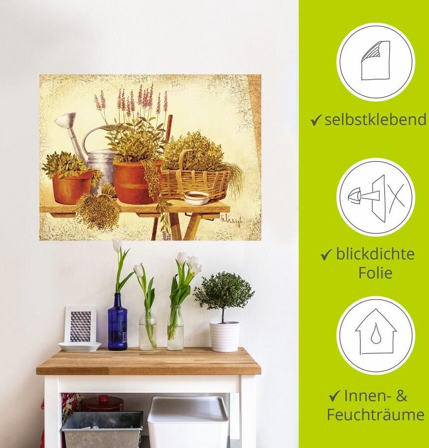 Artland Artprint Stilleven met peren als artprint op linnen muursticker in verschillende maten - Foto 3