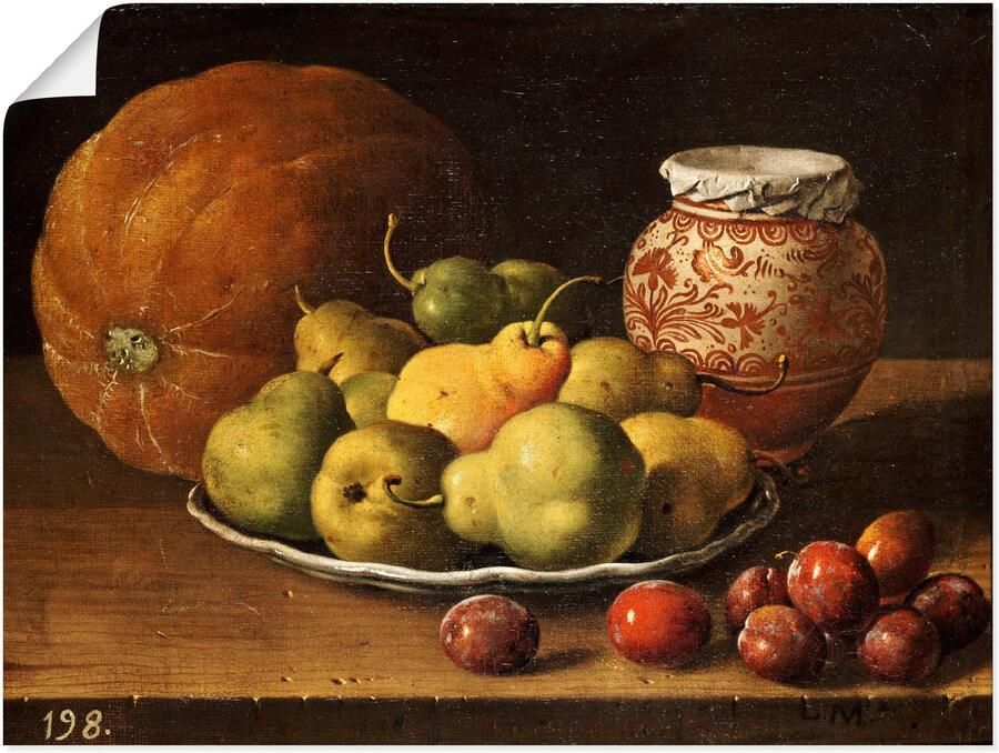 Artland Artprint Stilleven met peren en pruimen. als artprint op linnen muursticker of poster in verschillende maten - Foto 5