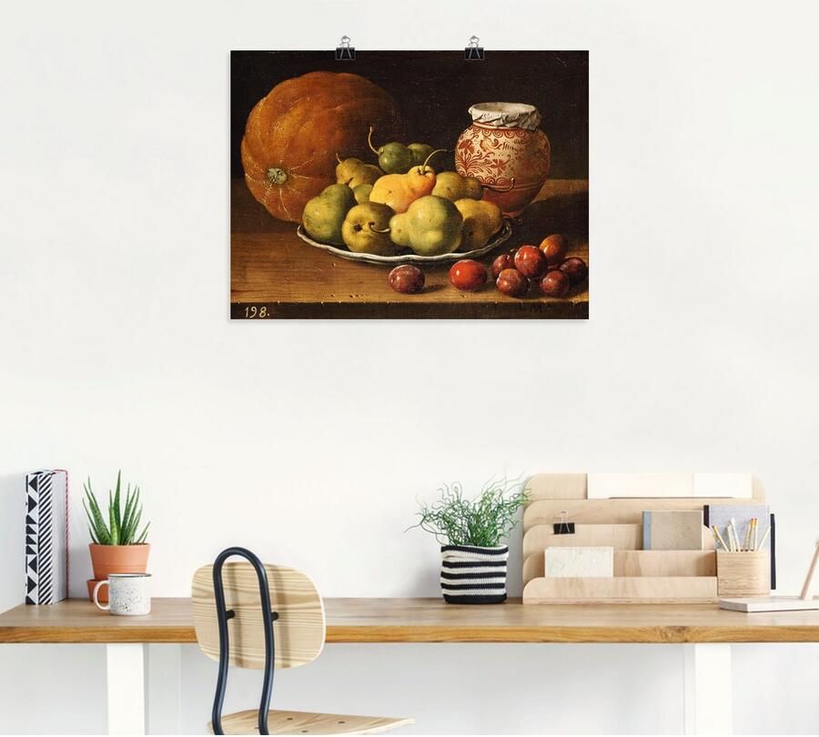 Artland Artprint Stilleven met peren en pruimen. als artprint op linnen muursticker of poster in verschillende maten - Foto 4