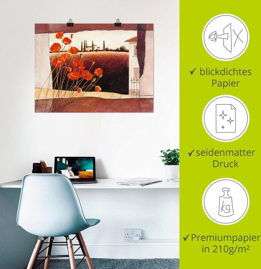 Artland Artprint Stilleven met zonnebloemen als artprint op linnen poster in verschillende formaten maten - Foto 2