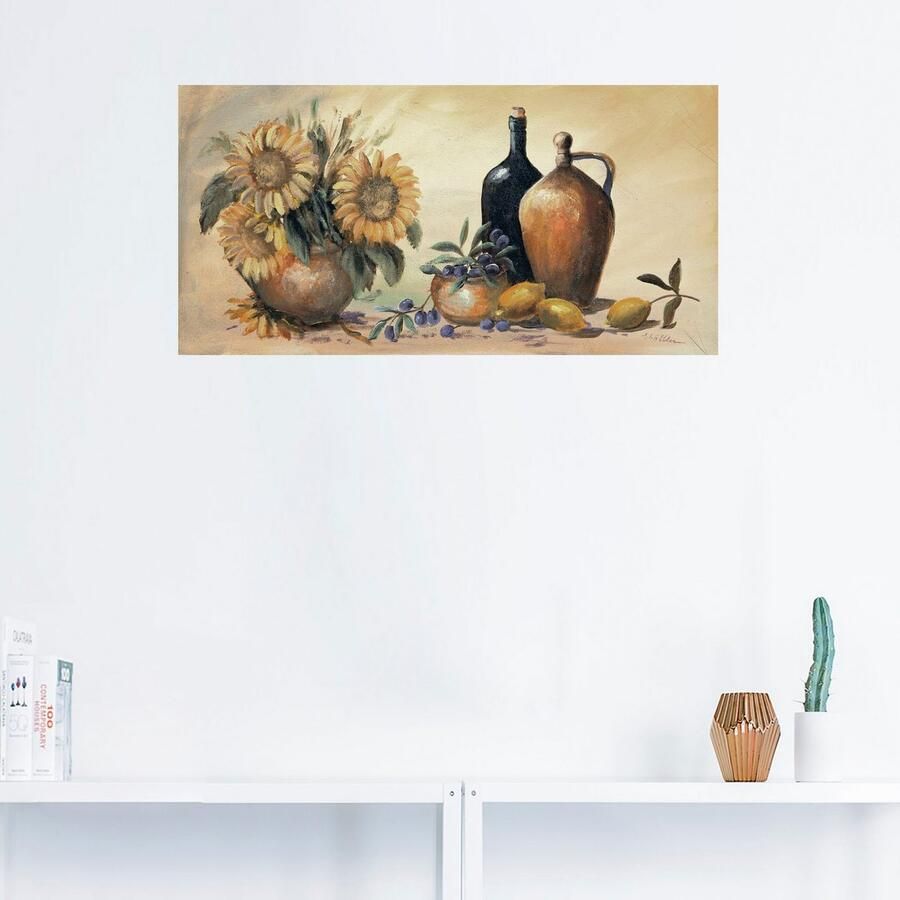 Artland Artprint Stilleven met zonnebloemen als artprint op linnen poster muursticker in verschillende maten - Foto 2