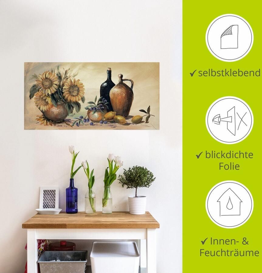 Artland Artprint Stilleven met zonnebloemen als artprint op linnen poster muursticker in verschillende maten - Foto 4