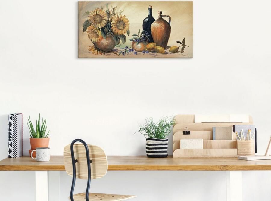 Artland Artprint Stilleven met zonnebloemen als artprint op linnen poster muursticker in verschillende maten - Foto 5