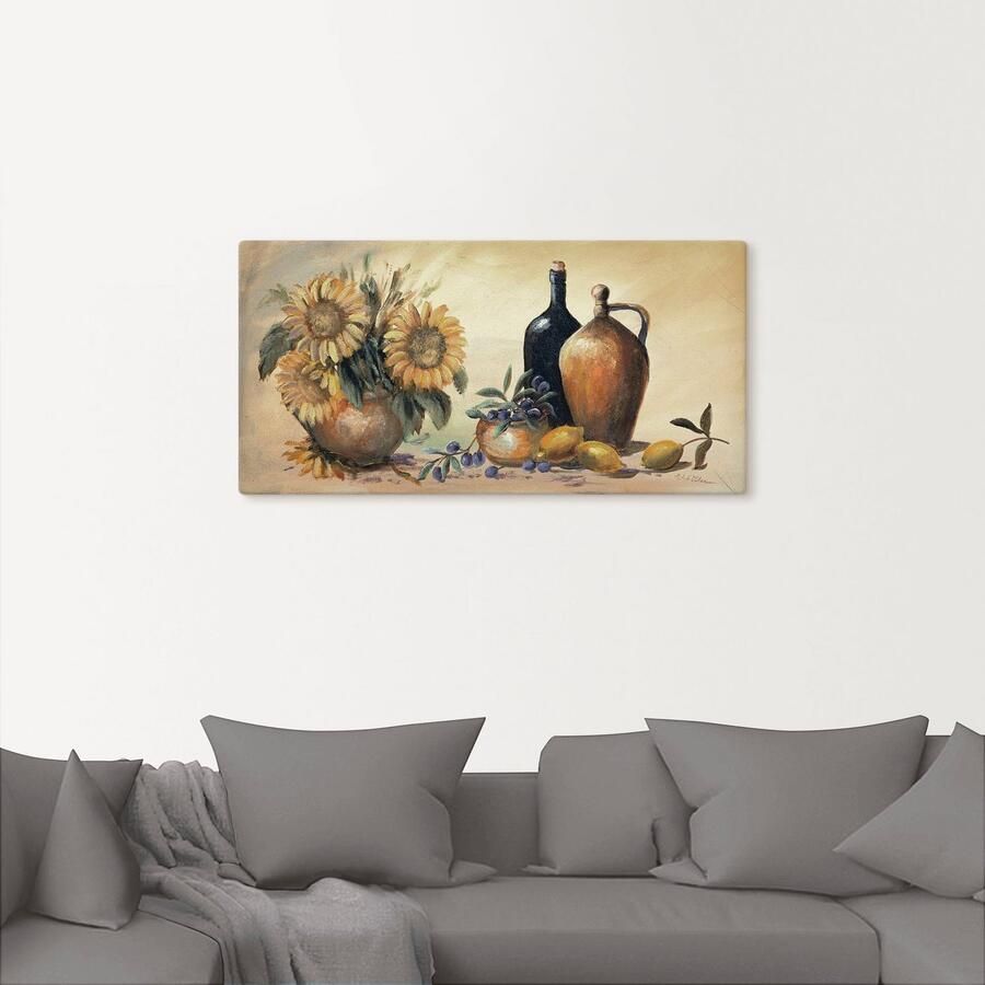 Artland Artprint Stilleven met zonnebloemen als artprint op linnen poster muursticker in verschillende maten
