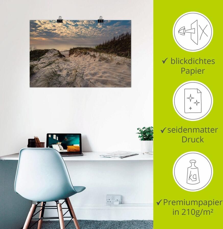 Artland Artprint Strand aan kust van de Oostzee Graal Müritz als poster muursticker in verschillende maten - Foto 2