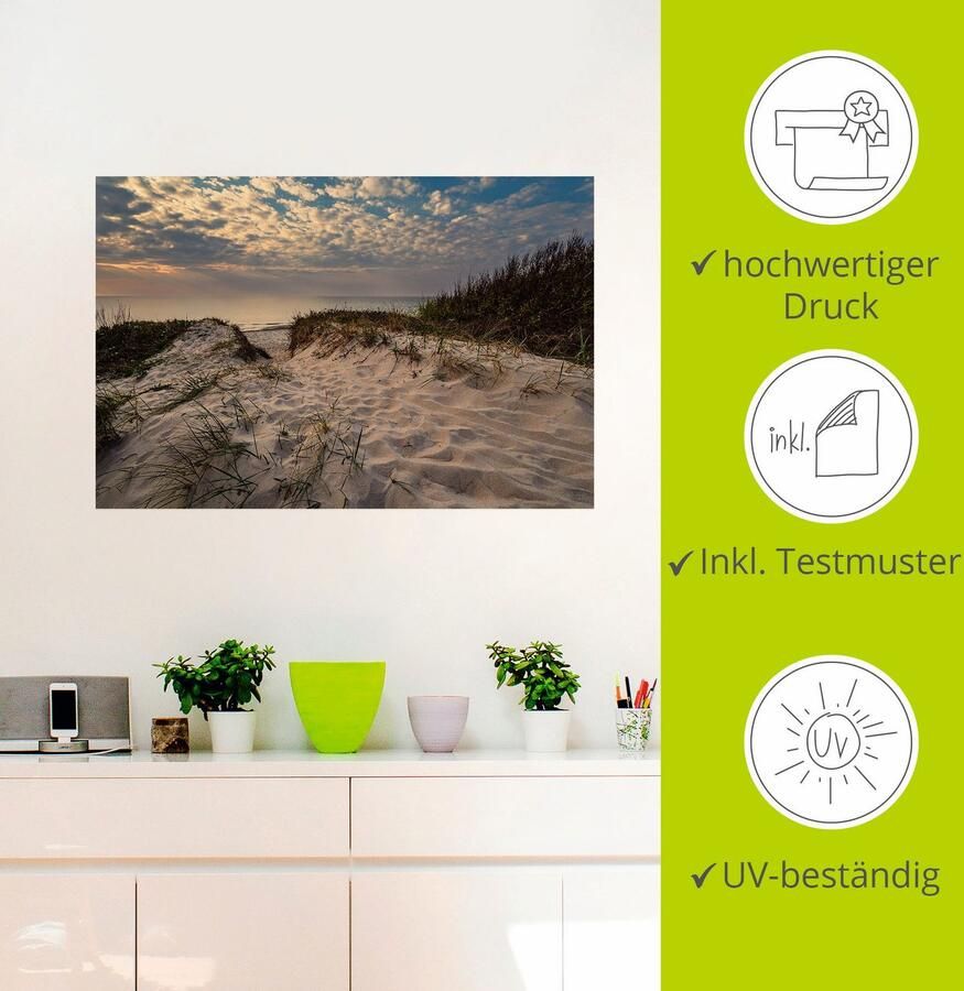Artland Artprint Strand aan kust van de Oostzee Graal Müritz als poster muursticker in verschillende maten - Foto 3
