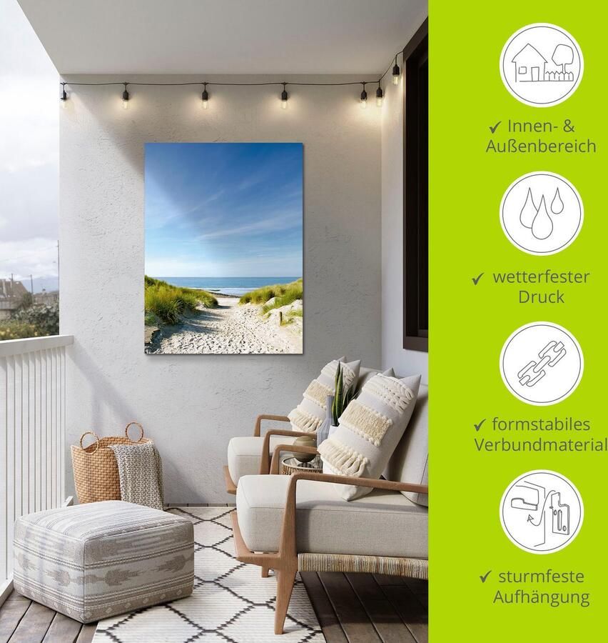 Artland Artprint Strand met duinen en weg naar het water als artprint van aluminium artprint voor buiten artprint op linnen poster muursticker - Foto 5