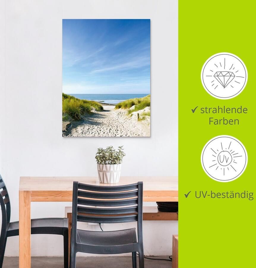 Artland Artprint Strand met duinen en weg naar het water als artprint van aluminium artprint voor buiten artprint op linnen poster muursticker - Foto 4
