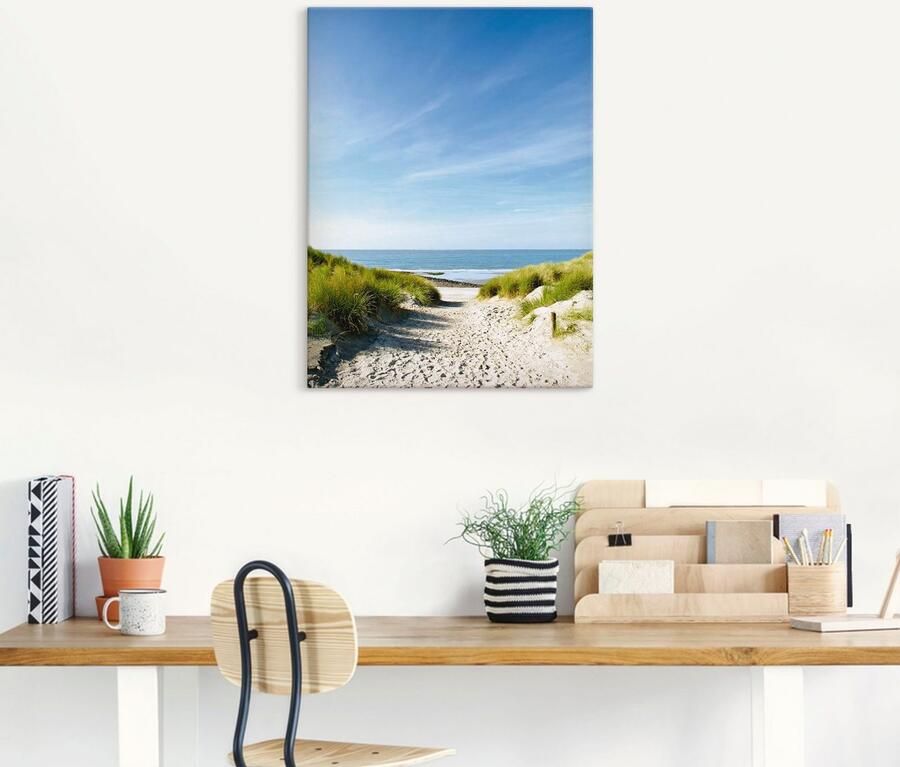 Artland Artprint Strand met duinen en weg naar het water als artprint van aluminium artprint voor buiten artprint op linnen poster muursticker - Foto 4