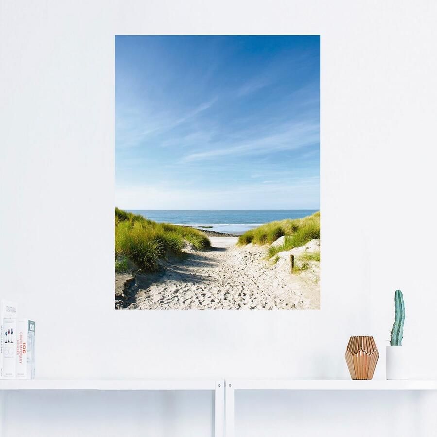 Artland Artprint Strand met duinen en weg naar het water als artprint van aluminium artprint voor buiten artprint op linnen poster muursticker - Foto 2