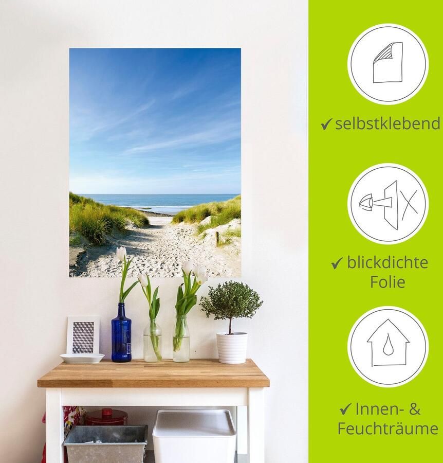 Artland Artprint Strand met duinen en weg naar het water als artprint van aluminium artprint voor buiten artprint op linnen poster muursticker - Foto 3