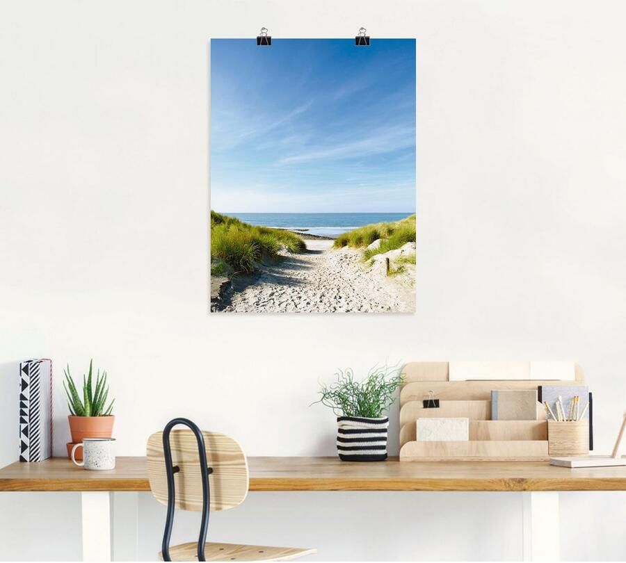 Artland Artprint Strand met duinen en weg naar het water als artprint van aluminium artprint voor buiten artprint op linnen poster muursticker - Foto 5