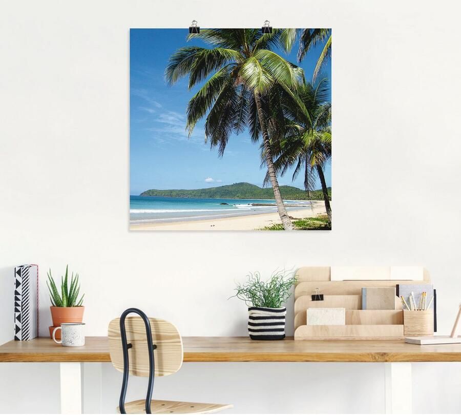 Artland Artprint Strand met palmen als artprint van aluminium artprint voor buiten artprint op linnen poster muursticker - Foto 7