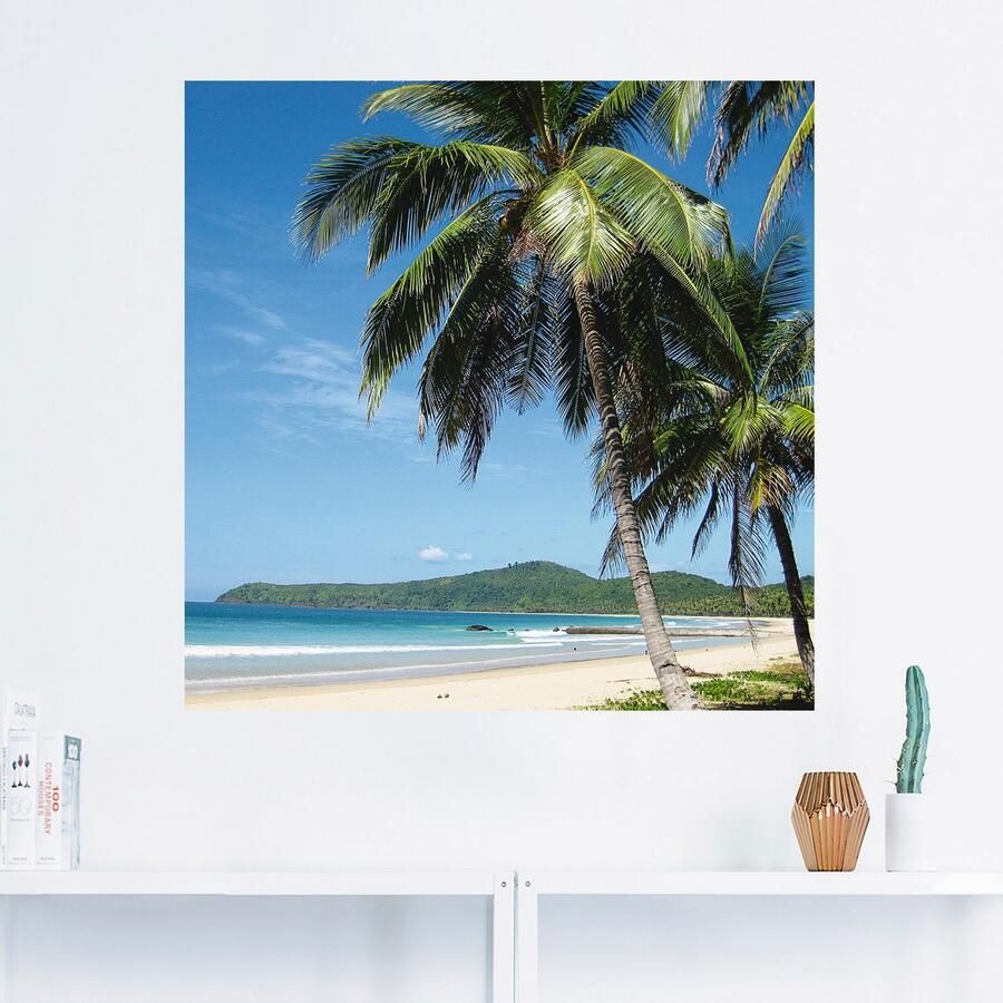 Artland Artprint Strand met palmen als artprint van aluminium artprint voor buiten artprint op linnen poster muursticker - Foto 3