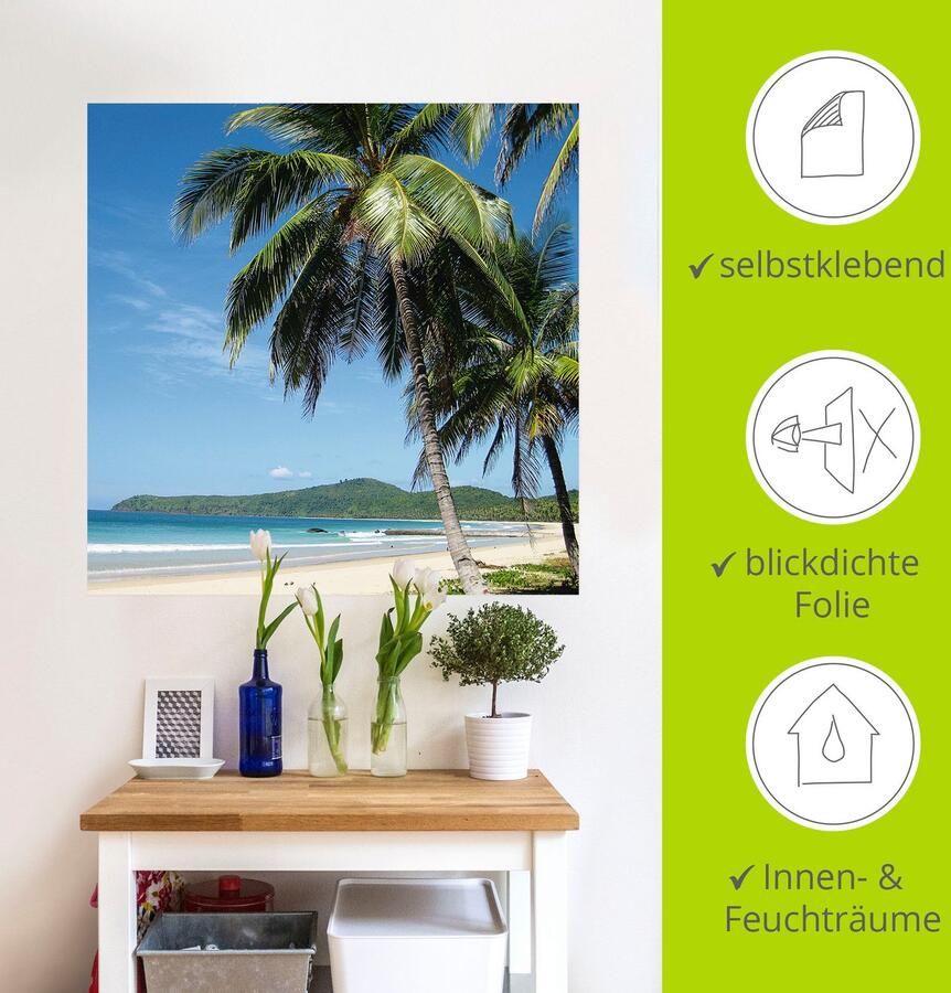Artland Artprint Strand met palmen als artprint van aluminium artprint voor buiten artprint op linnen poster muursticker - Foto 5